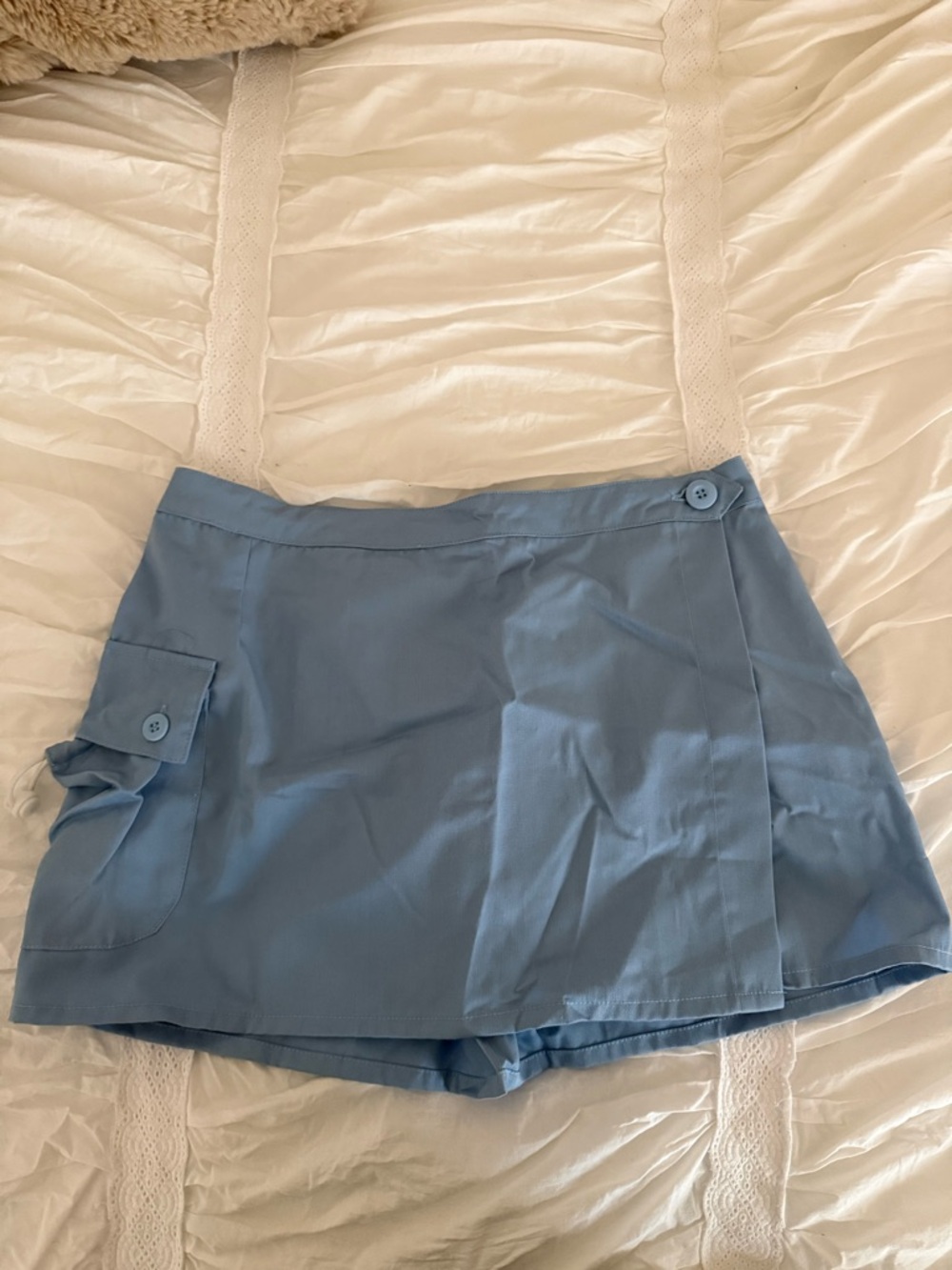 Motel Rocks Light Blue Mini Skort